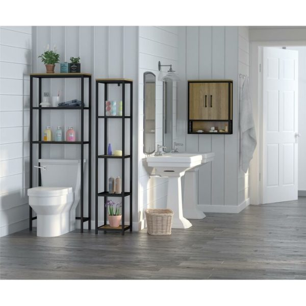 Golden Oak Stowmarket 22.84  W x 62.99  H Over the Toilet Storage #9753 Hot on Sale