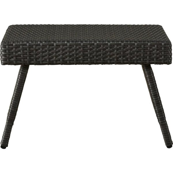 Rebello Folding Wicker Side Table, Color: Grey, #6539 Online now