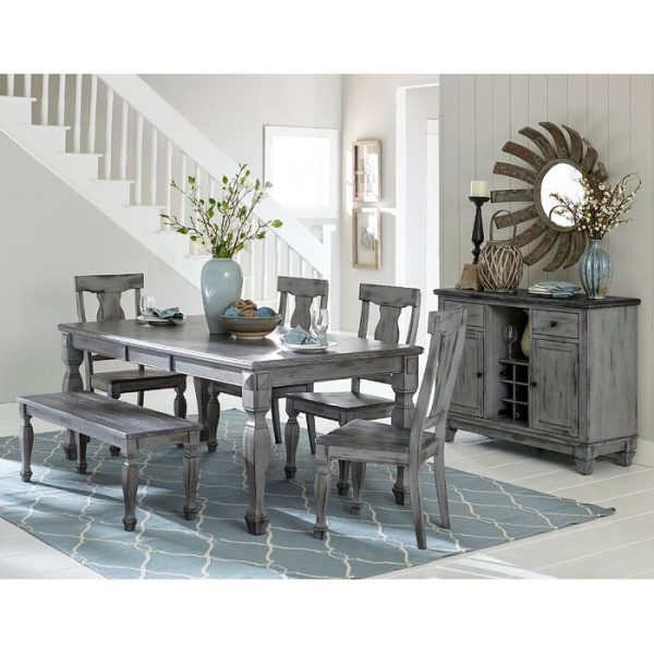 Kara Solid Wood Queen Anne Back Dining Chair in Antique Brown with Gray Undertones (Set of 2) #118HW Online Sale - Image 2