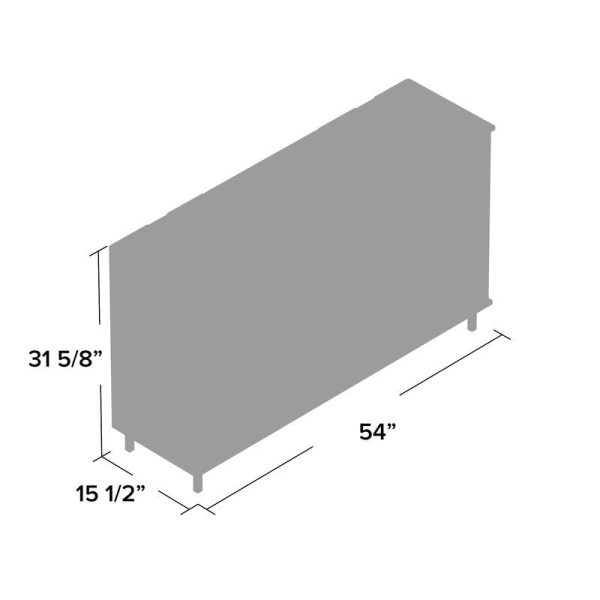 Rolando TV Stand for TVs up to 60  Gray Oak(2064RR) Supply - Image 3
