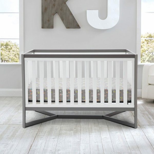 White, Grey Tribeca 4-in-1 Convertible Crib 7814 Discount