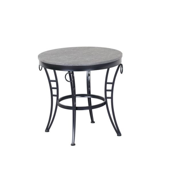 Metal End Table with Cathedral Gray Top #9898 Fashion - Image 2