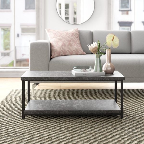 Slate Faux Concrete Coffee Table Gray(1589) Cheap