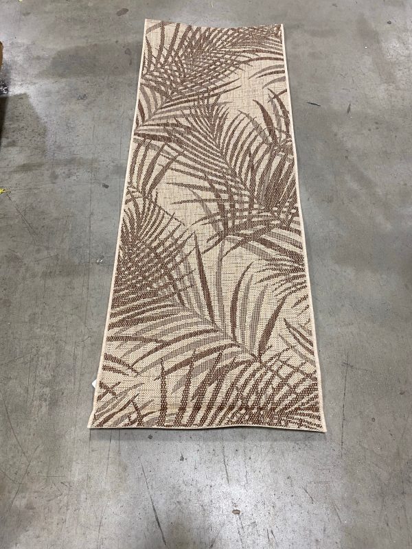 Naples Floresta 26” x 72” Indoor Outdoor Area Runner Sand Havava(2108RR) Fashion