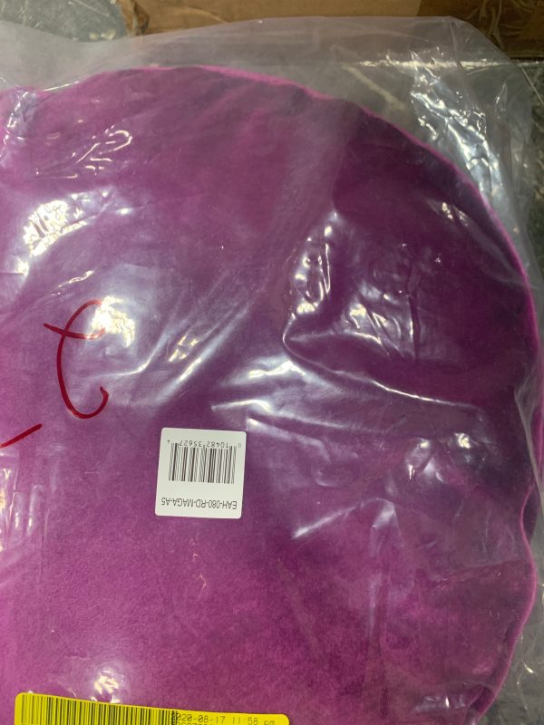 Aquilar Round Decorative Velvet Throw Pillow-Magenta #279ha Online - Image 4