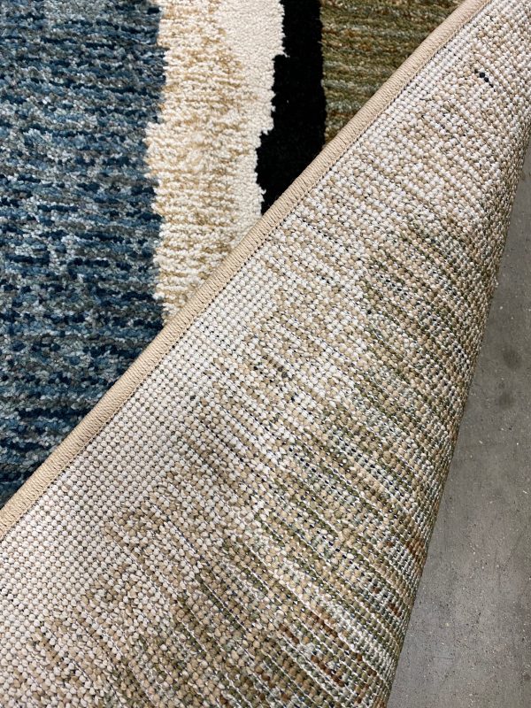 Orian Abstract Stripe Print Area Rug Rock Cliff Multi 7 10  x 12 (2218RR) For Discount - Image 2