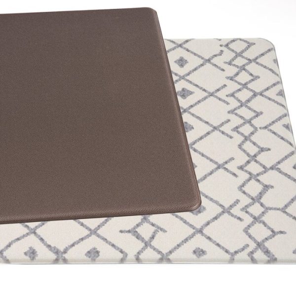 Modern Boho Trellis Cream Anti-Fatigue Mat, Rectangle 1 6  x 2 6  For Cheap - Image 3