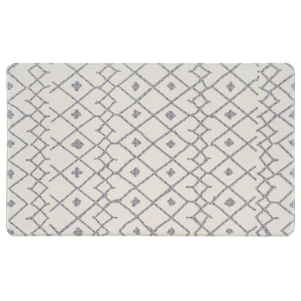 Modern Boho Trellis Cream Anti-Fatigue Mat, Rectangle 1 6  x 2 6  For Cheap - Image 2
