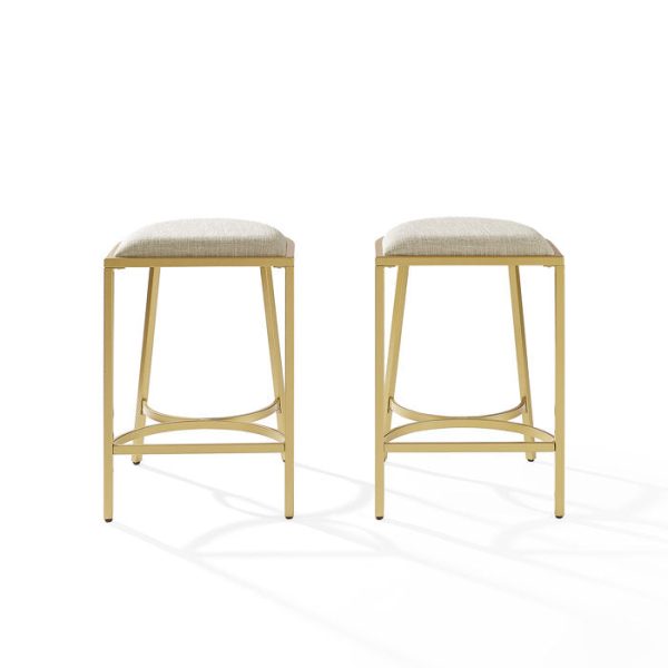 Ellery Counter Stool Set Oatmeal Gold - 2 Stools (Set of 2) For Discount - Image 2