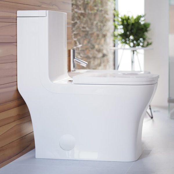 Concorde 1.28 Gallons Per Minute GPF Elongated Floor Mounted One-Piece Toilet (Seat Included) Discount - Image 2
