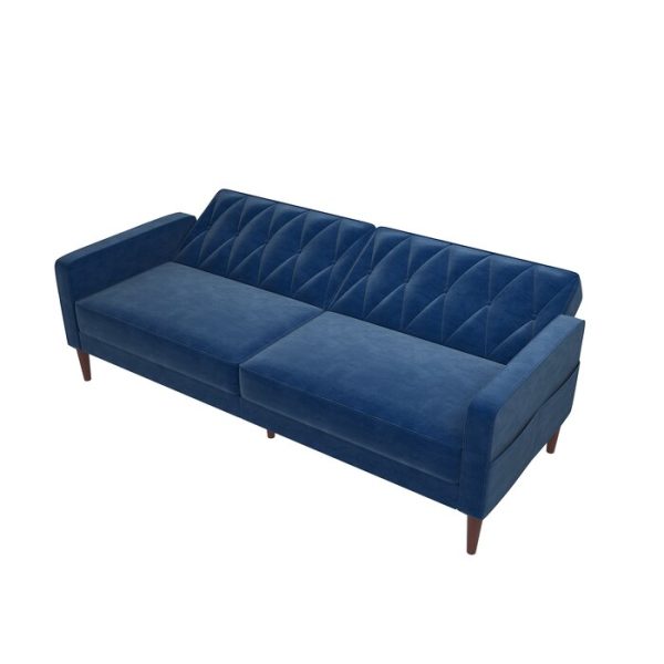 Velvet Split Back Convertible Sofa, Fashion - Image 3